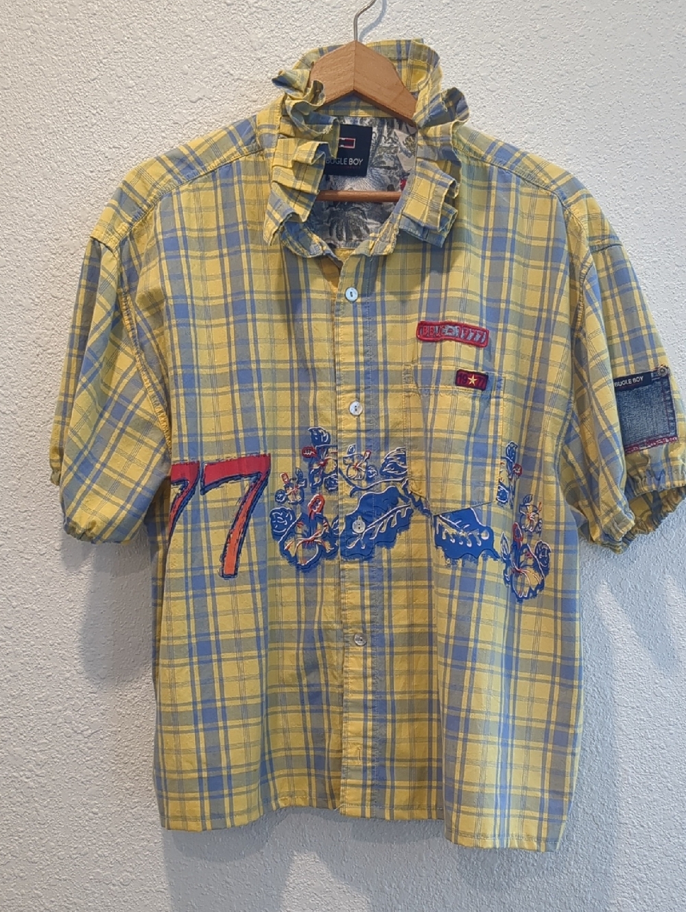 Vintage Viral Reworked Ruffled Collar Bugle Boy